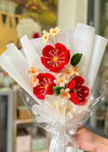 RED POPPY FLOWERS BOUQUET