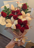 MAROON WHITE BOUQUET