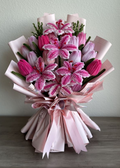 MULTI-PINK SHADED BOUQUET